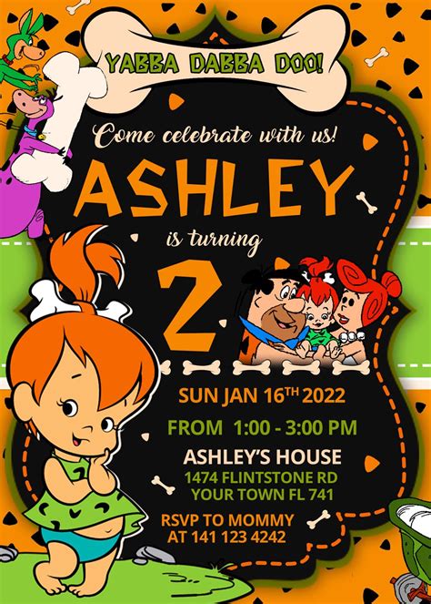 flintstones birthday supplies|flintstones birthday party invitations.